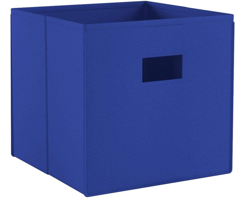 RiverRidge Folding Storage Bins with Handles Blue Cube Storage Organizer for Closet, Bedroom & Playroom - Closet Organizers and Storage Set of 2 - Image 4